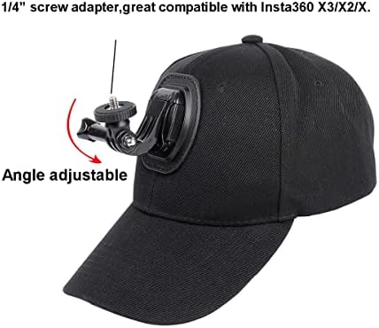 Pellking Baseball CAP HAT s akcijskim nosačem za insta360 jedan x3/ jedan x2/ jedan rs/ jedan r/ GoPro heroj 11