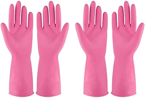 Gumene rukavice za pranje posuđa 2 ili 4 para za kuhinju, rukavice za čišćenje za kućnu upotrebu za višekratnu upotrebu.