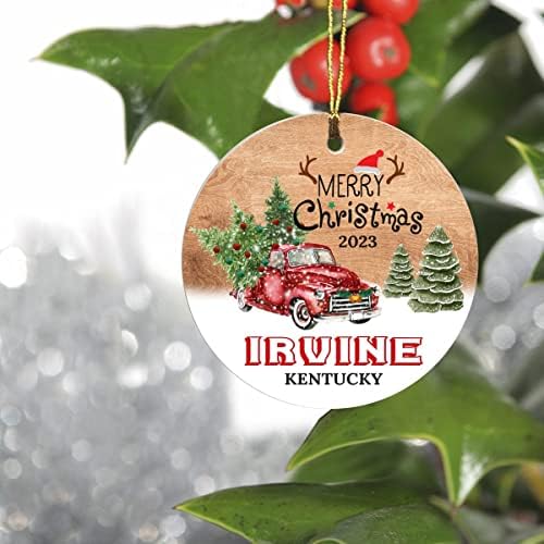 Ukrasi za božićno drvce 2023. - Irvine Kentucky Ornament Rometown Custom City State - Zadržavanje ideja o poklonima Irvine