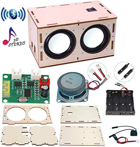 CYOEST DIY Bluetooth Speakter Box Kit Elektroničko pojačalo zvuka - Izradite vlastiti prijenosni drveni slučaj Bluetooth