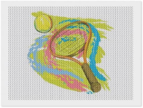 Grafiti teniski reket dijamantni sets 5d diy puna bušilica od rinestone umjetnosti zidni dekor za odrasle 12 x16
