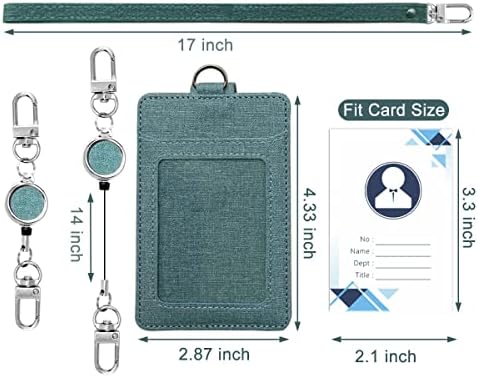 Držač ID-a s uvlačivim kolutom i odvojivom vrpcom, okomiti držači za kartice, prozirni prozor za osobnu iskaznicu, 2 utora