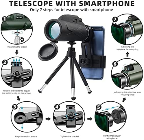 Monokularni teleskopski teleskop s držačem pametnog telefona tronožac visoke razlučivosti 100.80 snažni Vodootporni monokularni