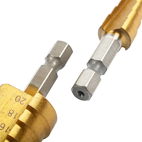 3-12 mm/4-12 mm/4-20 mm ravni utor Korak bušenje Bit Bit Metal Metal Hole Cutter Core Cone Alati za bušenje set 1pcs