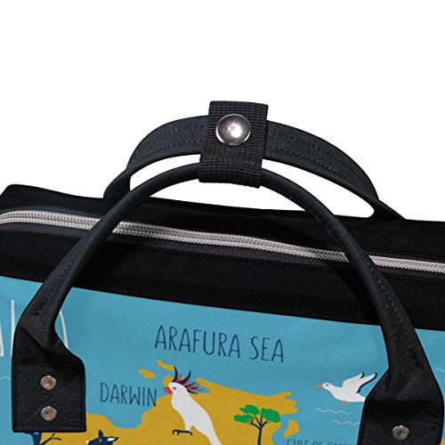 ColourLife pelena s pelenom ruksak Australija Karta casual daypack multifunkcionalne torbe za pelene