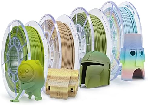 Ziro 3D printer filament, mat pla nivo od 1,75 mm, višebojni dugački plata, 250gx4spool, 4 vrste mat -plajne boje gradijenta