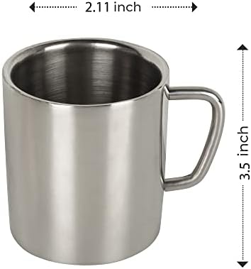 JYPR šalice za kampiranje od nehrđajućeg čelika šalice za kampiranje - 7 oz dvostruki zid izolirane šalice za kavu s ručkama