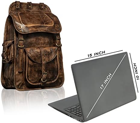 21-inčni kožni ruksak za prijenosno računalo za ruksak / veliki ruksak, ležerna torba za knjige, ruksak za kampiranje i putovanja
