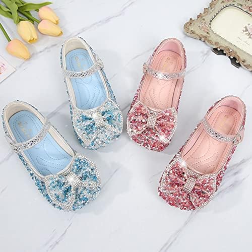 Dječja pletena princeza s mašnom slatke cipele biserne sandale za zabavu za malu djecu leptir rhinestone svjetlucava haljina