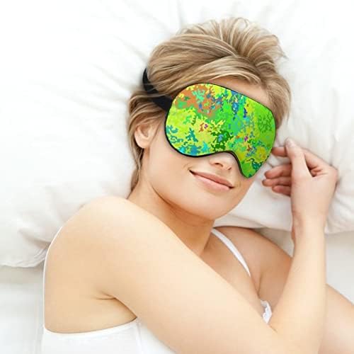 Sažetak Šarena kamuflažna maska ​​za oči Efektivno zasjenjenje maska ​​za spavanje udobnost zavenice s elastičnim podesivim
