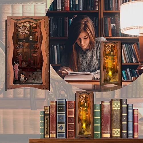 Drvena slagalica ukras police za knjige ukras LED rasvjete ukras drvene police za knjige Noć vještica Kreativni ravni ukras