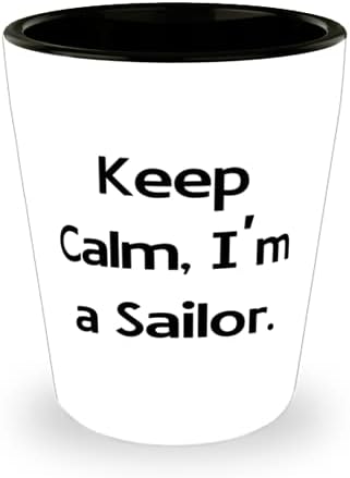 Ostani miran, ja sam mornar. Mornarska čaša, Slatki mornar, keramička čaša za muškarce i žene