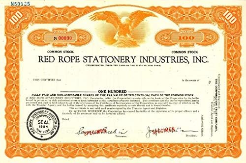 Red Rope Stationery Industries, Inc. - Potvrda o skladištu