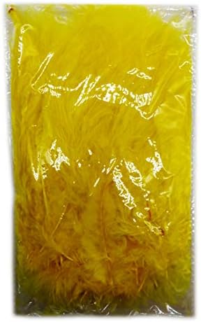 100pcs žuto pahuljasto pureće Marabu perje 4-6 inča za obrt hvatač snova obrubljeno obojeno perje materijal za vezanje muha