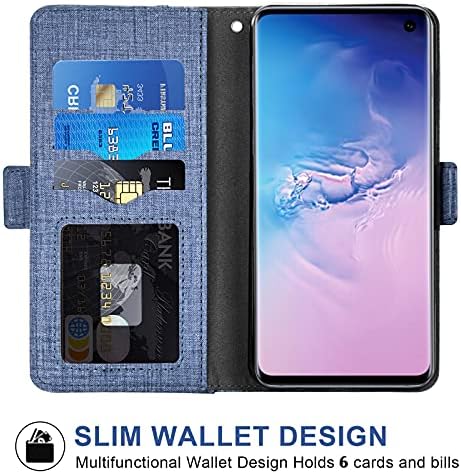 Asuwish Kompatibilan s torbicom-novčanikom Samsung Galaxy S10 Zaštitna folija za zaslon od kaljenog stakla i flip poklopac