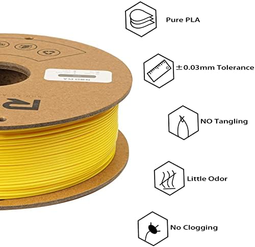 R3d PLA 3D pisač filament, PLA filament 1,75 mm 1kg dimenzionalnoj točnosti kalema +/- 0,03 mm Fit Većina FDM pisača