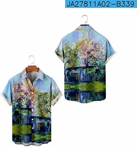 Vintage verzija Smiješne havajske horor Halloween muške havajske košulje kratke rukave set ljetne casual majice aloha