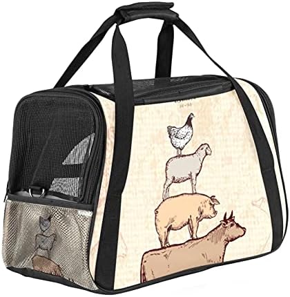 Nosiljka za kućne ljubimce u kolicima s mekim nosiljkama za kućne ljubimce za mačke, pse u kolicima prijenosna sklopiva torba