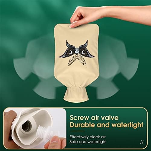 Skull Hawk Moth Tople Vode boca guma ubrizgavanje toplim plišanim poklopcem za krevet menstrualne boli grčevi 1 litra