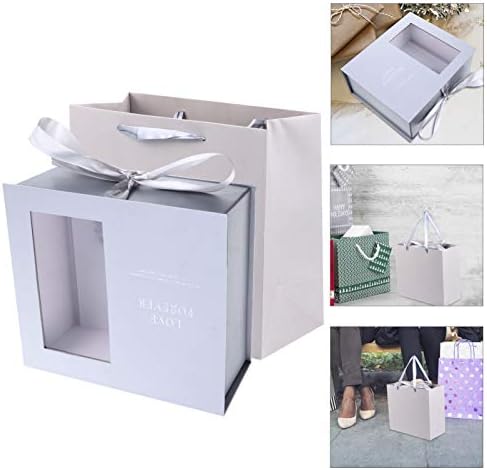 & Elegantna kutija s prozorom, ružičasta torba za pohranu mašne, organizator nakita od papira, kutija za pohranu poklona