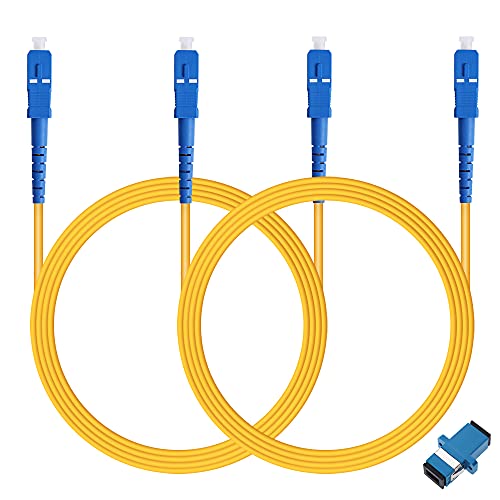 MouoBeet 2-Pack SC do SC jednostruki način vlaknastih zakrpa kabel, Simplex SCUPC Optički kabel vlakana, 9125UM OS2 LSZH