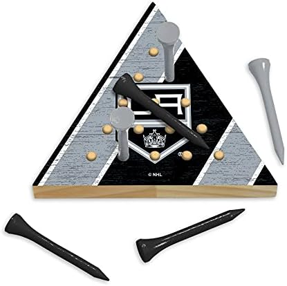 Rico Industries NHL Colorado Avalanche Peg Pyramid Game 4,5 X 4 Drvena piramidna igra od drvene putničke veličine - Igračka