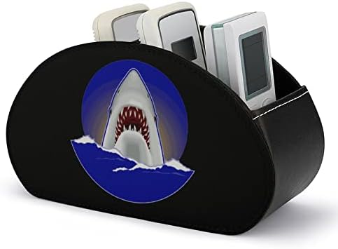 Veliki White Shark Remote TV upravljač PU Organizator kutije kože s 5 odjeljaka za radnu površinu