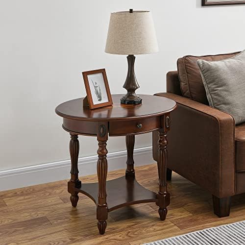 Krajnji stol od masivnog drva s ladicom, pomoćni stolić za ovalnu sofu, polica za odlaganje, kutni stol za dnevnu sobu, noćni