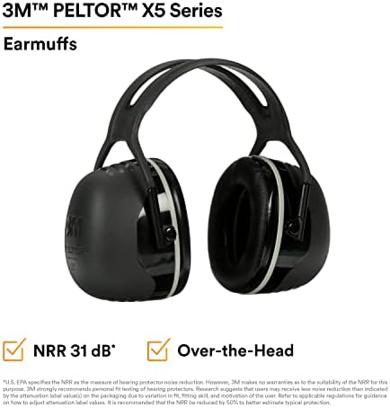 3M radne kuće Connect + Gel uši jastuci zaštitnik sluha Peltor X5A Muffs Over-Head Ear, zaštita buke, NRR 31 dB, konstrukcija,