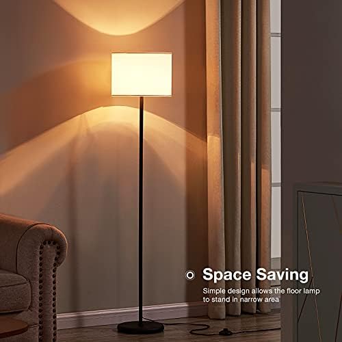 Podna svjetiljka Jednostavan dizajn, moderna podna svjetiljka s hladom, visoke svjetiljke za spavaću sobu u dnevnoj sobi