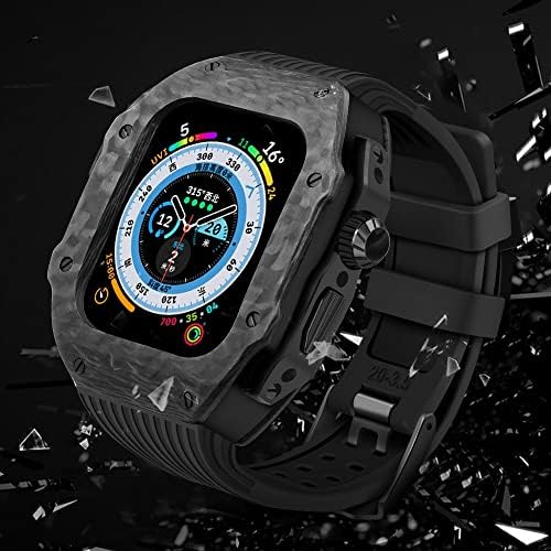 Zedevb komplet za modifikaciju luksuznih modifikacija za Apple Watch 8 Ultra 49 mm Fluorinska gumena kolica od karbonskih