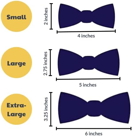 Huxley & Kent Bow kravata za kućne ljubimce | Žuta/narančasta provjera | Velcro pričvršćivanje kravata za kravate | Zabavne
