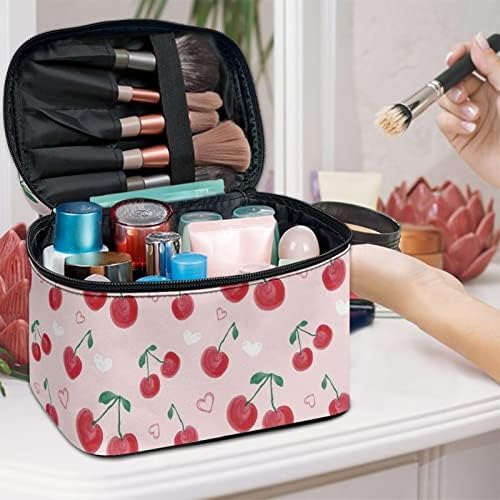 DIYFLASH trešnje uzorak veliki kapacitet toaletna vrećica Lagane kozmetičke torbe za tinejdžerke prijenosna torba za odlaganje