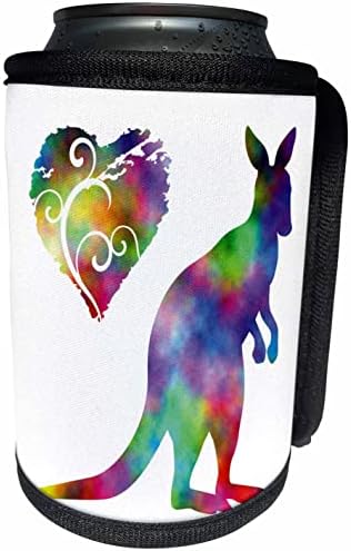 3Drose ljubav kengaruo- kravata boja kenguru i vrtložnije srce - može hladiti omot boca