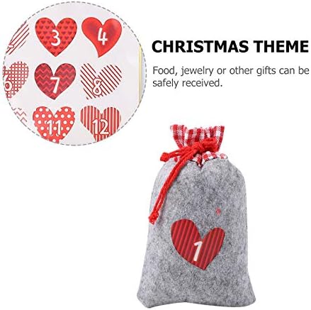 Božićni ukrasi 1 set božićna torba od filca s vezicom kalendar poklon torba viseći ukras
