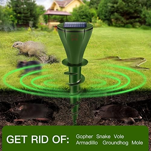 10pk mole Repelent vijak solarni napajanje vanjskim prizemnim vibracijama Vibracijski uloga tihi se riješite zmije za dvorišne