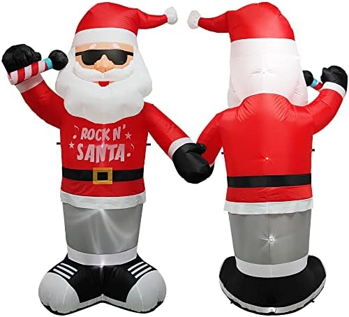 Božićne gumene, divovske božićne napuhane ukrase Outdoor Dekoracije osvijetljeni smiješni Djed Mraz na napuhavanje božićnih