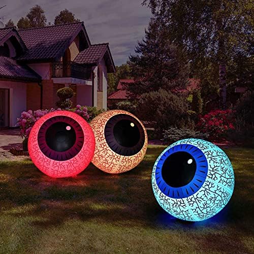 Halloween Deporacije za očne jabučice, ukrasi za Halloween Outdoor s ugrađenim LED svjetlima, s daljinskim kontrolerom, 16