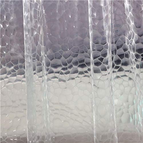 Adwaita 10 Guage Design Clear Shower zavjesa, plastična 3D kocka za vodu Clear Tuš zavjesa, bez mirisa, ekološki prihvatljivi