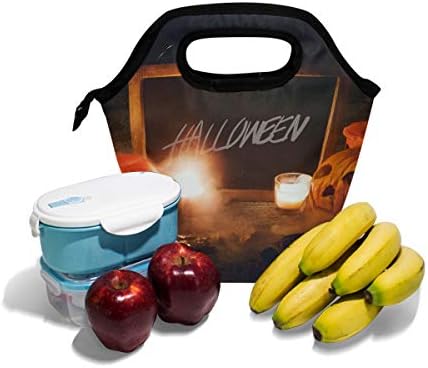 Noć vještica svijeća od bundeve torba za ručak torba za hladnjak izolirane kutije za ručak s patentnim zatvaračem torba za