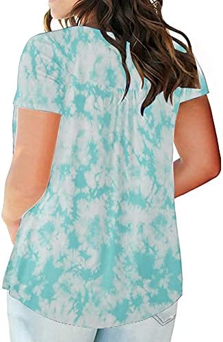 Majica s cijelim tiskanim vrhovima tinejdžerskih ženskih V-izreza modni kratki rukavi modni ljetni krasni vrhovi