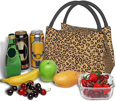 Torba za ručak od divljeg leoparda s uzorkom životinja-kutija za ručak prijenosna višenamjenska torba za toplinsku izolaciju