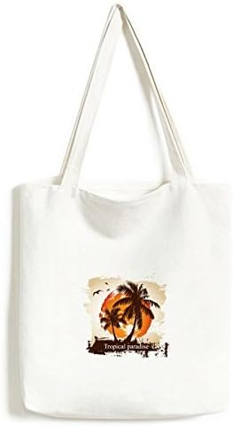 Plaža kokosovog drveta uzorak ilustracija tote platna torba za kupovinu torbe casual torbica