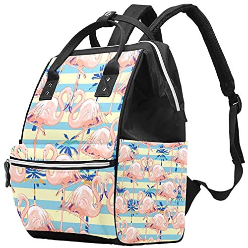 Ružičasti flamingos prašuma ostavlja pelene torbe torbe mame ruksak veliki kapacitet pelena vrećica za njegu putničke torba