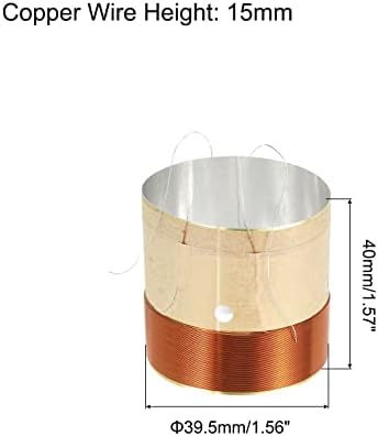 Glasovna zavojnica Patikil Woofer 1,56x0,59 inča 2 sloja okrugla bakrena žica zvučnika glasovna zavojnica za popravak zvučnika