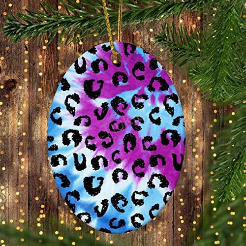 3 -inčni kravata boja leopard ljubičasta citat ukrasi za djecu dječake djevojčice viseći ukrasi za ukrašavanje božićnih drvca