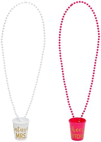 5 6 pakiranja ružičaste ogrlice od bakelorette, čestitki i suvenira za tematske zabave buduća gospođa