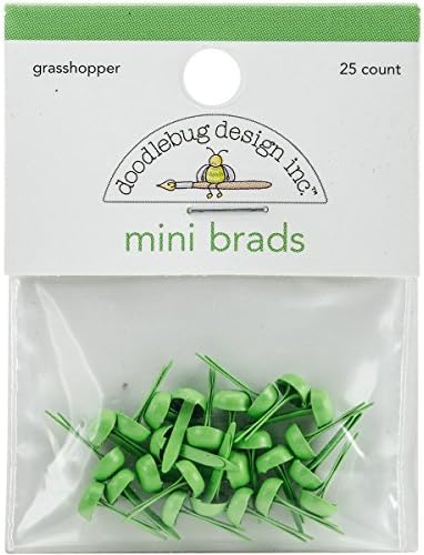 Doodlebug mini brads, Grasshopper